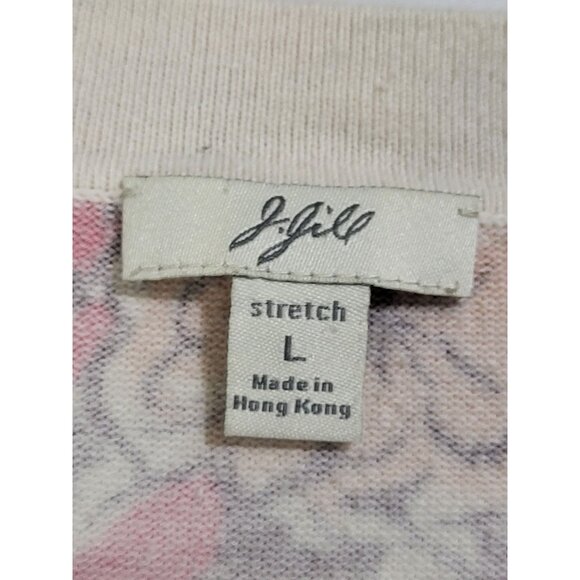 J.Jill VTG Women's LG Stretch Floral Cardigan Sweater 3/4 Sleeve Bloomcore - Picture 7 of 12